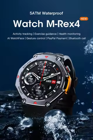 5ATM Waterproof Smart Watch ChatGPT Offline Voice Control Alipay WeChat Pay GPS Navigation Compass p