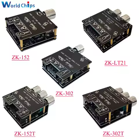 ZK-302 ZK-302T ZK-LT21 ZK-152 ZK-152T Bluetooth Audio Digital Power Amplifier Board Module with High