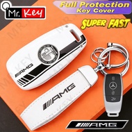[Mr.Key] AMG Style Key Cover Case For Mercedes Benz C200 E3000 GLC CLA GLB GLS W177 W205 W213 W222