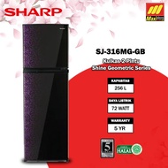 SHARP SJ-316MG GB / SJ-316MG GR Kulkas 2 Pintu [256 L] Shine Magneglas