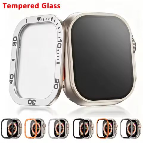 for Apple Watch Ultra 3 49mm Screen Protector Tempered Glass Cover Frame Aluminum Alloy Glass Film f