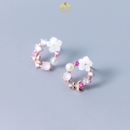 MIRASON Women's Silver Earrings MBT6384 Stone Earrings