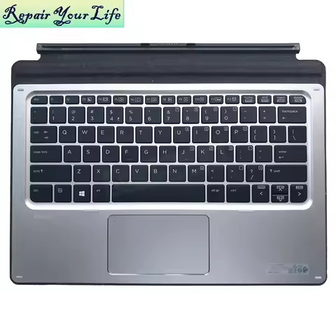 US Backlight Keyboard Touchpad Palmrest For HP Elite X2 1012 G1 G2 English Tablet Teclado Silver C S