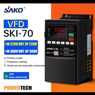 SAKO SKI-70 ( 220V To 3 เฟส 220V )(380V To 3 เฟส 380V) MINI VFDอินเวอร์เตอร์ ตัวแปรความถี่ สำหรับมอเ