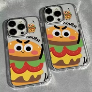 Cute Hamburger for Oppo A60 A79 A97 A98 A38 A17 A17K A5S A7 A12 A11K A9 A5 A3S A12 A15 A15S A16 A54 