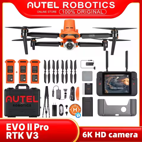 Autel Robotics EVO II Pro RTK V3 Drone Rugged Bundle 20MP Photo& 6K/30fps Video Professional Surveyi