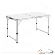 hovelshop meja lipat koper hpl aluminum portable desk tempat belajar - putih packing standar