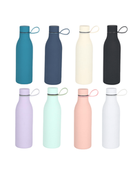 1pc 500ml/17oz New Stainless Steel Double-Layer Creative Water Bottle With Rope Handle, Keeps Hot/Co