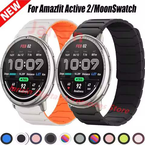 20mm Band For Amazfit Active/Active2 Correa Magnetic Strap For Omega X Swatch Joint MoonSwatch Band 