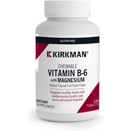 Kirkman - Vitamin B6 with Magnesium - 120 Tablets - Potent Vitamin B6 & Magnesium plementation - Che