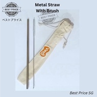 [BEST PRICE SG] Metal Straw with Brush Set
