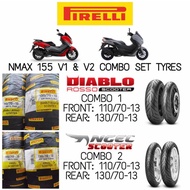 2025} Pirelli Nmax 110/70-13 130/70-13 140/70-13 Angel Scooter Diablo Rosso Scooter Combo Set