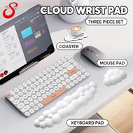 Cloud Keyboard Wrist Pad with Soft Leather Material Memory Foam, Keyboard Wrist Rest Mat Mouse Wrist