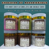chocojar murah dark chocolate,milk chocolate,white chocolate,strawberry chocolate,milky matcha,cokie