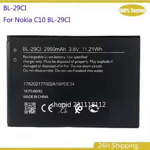 2950mAh BL-29CI BL 29CI BL29CI New Battery For Nokia C10 BL-29CI Original High Quality Battery