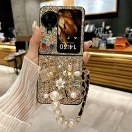 เคสกันกระแทกสวยงามสำหรับออปโป้ไฟนด์ N3 N2แบบฝาพับดีไซน์แฟชั่นสร้อยคอ N2Flip N3Flip แวววาวแบบแข็งสำหร