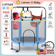 【Lemonu baby】Kids Indoor & Outdoor Trampoline Jumping Toy Kindergarten Amusement Park With Safety Ne