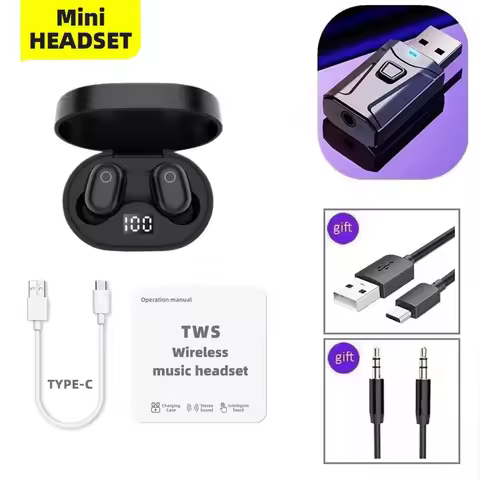 Shoumi E6s Mini Earbuds Bluetooth Wireless Earphones Noise Cancelling Ear pod Tws Headset with Mic f