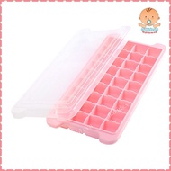 24 / 36 Cell Silicone Ice-Cold Tray With Convenient Multi-Purpose Lid, Baby Food Freezer Tray