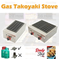 28 HOLE 56 HOLE Gas Takoyaki Maker Machine Cooker Stove Octopus Balls Fish Ball Kaya Ball Mesin Dapu