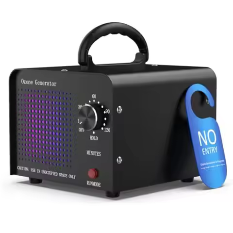 0zone Generator 65000mg O3 Air Purifier for Home Car Black Ozone Machine Odor Removal for Smoke Pet
