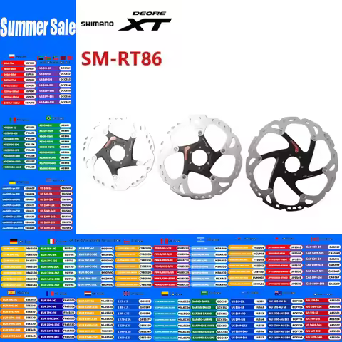 Shimano DEORE XT SM-RT86 6-Bolts Type Disc Brake Rotor 160/180/203 mm ICE TECHNOLOGIES Original Shim