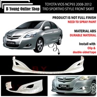 TOYOTA VIOS NCP93 SECOND GENERATION 2007-2013 TRD STYLE FRONT SKIRT (T.STV) (TRD SPORTIVO) ABS SKIRT