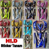 LC135 V2 V3 V4 V6 V7 CHROME 22 HLD STICKER TANAM COVER SET BLACK/RED/BLUE/GREY/YELLOW/PINK chrome co