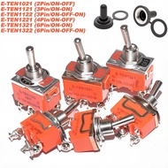 5pcs SPST DPDT Toggle Switch 2 3 Position Latching on-off on-on on-off-on E-TEN1021 1122 1221 1321 P
