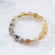 招財納福貔貅黃髮晶手鍊(男款)、(含開光)招偏財運、事業興榮