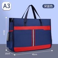 A3/8 Open Large Capacity Art Bag Junior High School Students Art Works Drawing Board Storage Bag Pai
