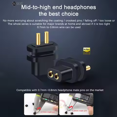 2pcs 0.78 Double Needle Socket UE QDC Custom Diy Earphone Repair Flat/Convex/Notch Female Socket Com