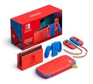 Nintendo Switch 瑪利歐亮麗紅x亮麗藍 主機組合(日規機)