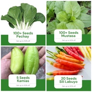 Sale All in 4 in 1 Pack Seeds (Pechay, Mustasa, Kamias, Sili) Vegetable Garden Pot Outdoor Plant