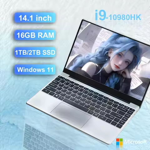 14.1'' Ultra thin Laptop Computer Windows 11 16GB DDR4 1TB SSD Intel core i9 10980HK Office Study co