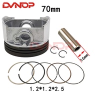 Motorcycle 70mm Piston 16mm Pin Ring 1.2*1.2*2.5mm Set For LONGXIN250  Loncin 250 TG260 Off-road Dir