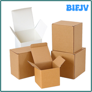 BIFJV 20Pcs Kraft Paper Box Packaging Gift Box Candy Cookie Jewelry Square White Cardboard Carton Birthday Party Wedding Decoration BOEIV