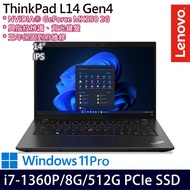 《Lenovo 聯想》ThinkPad L14 Gen 4(14吋FHD/i7-1360P/8G/512G PCIe SSD/Win11Pro/三年保)