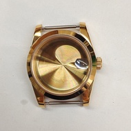 Vỏ Đồng hồ vát vĩnh viễn màu vàng 36mm/39mm PVD có kính khoáng cho bộ máy nh35/36