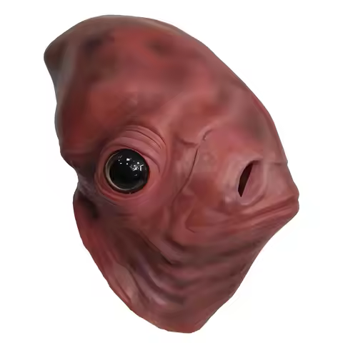 Admiral Akbar Latex Mask Cosplay Accessory for Adults Lifelike Design Perfect for Halloween Costume 