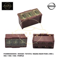 NISSAN / TOYOTA / MAZDA MAIN FUSE ( ORG ) 50A + 50A + 50A - PURPLE