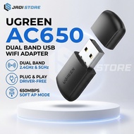 UGREEN Wireless AC650 USB WiFi Adapter Dual Band 650Mbps 2.4GHz 5GHz USB Wireless LAN Dongle IEEE 80
