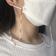 White Champagne Mask Chain 18k gold clasp (Adult&Kid)