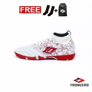 Fromzero - Sepatu Futsal Starkia 34 - 38 Baltic Booth Junior/Kids IN White Red Original