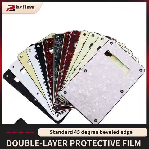 PHRILAM 6 Holes Guitar Back Plate Cavity Cover Pickguard for Fender Standard Stratocaster Strat ST M