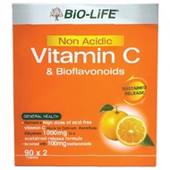BiO-LiFE Non- Acidic Vitamin C &amp; Bioflavonoids (90s x 2)
