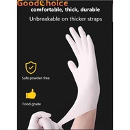 Flexible and Dextrous Nitrile Gloves (20 pcs) Latex Free Disposable Gloves White