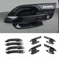 For ISUZU D-MAX 2021-2025 carbon fiber pattern car door handle bowl cover,DMAX exterior accessories
