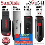 Computer & Accessories✕SANDISK Cruzer Blade CZ50/CZ48/CZ600/CZ73 16GB/32GB/64GB/128GB Flash Drive/Pe