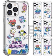 🇰🇷 Line Friends BT21 BTS let's splash Clear Air Cushion Reinforced Case 韓國 Line friends 熊大 防摔效能 手機保護套 (適用多款型號) iPhone14  iPhone13 iPhone12 iPhone11 適用 於三星 Samsung Galaxy S10 Galaxy S20 Galaxy S21 Galaxy S22 Galaxy S22 Ultra S22+ Note 20 Ultra 最新款式 韓國空運到港